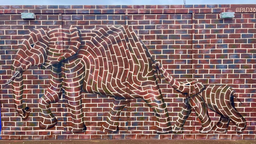 Brick By Brick, Trunk By Trunk by PADDY WATTS, Harlow Town, West Gate