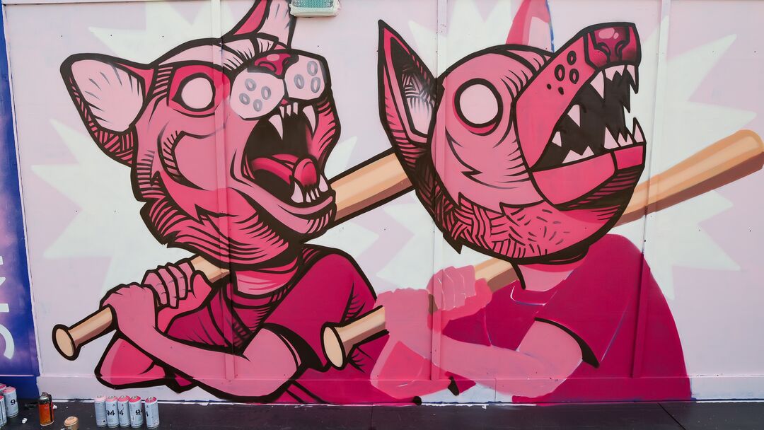 Unite & Fight by Alex Oddhouse, Harlow Town, West Gate