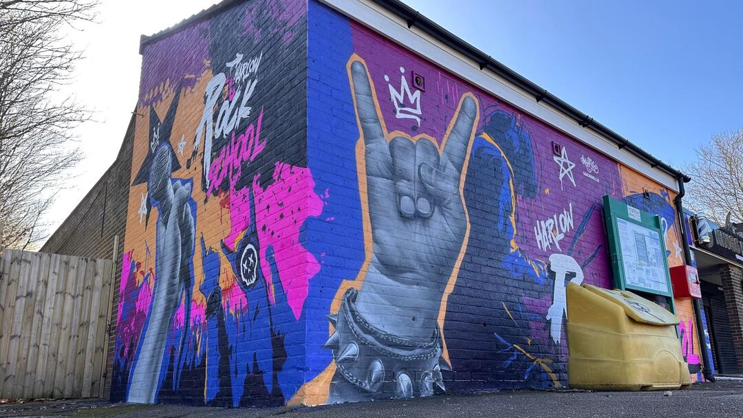 School of Rock Mural by MurWalls, Common Room, Katherines