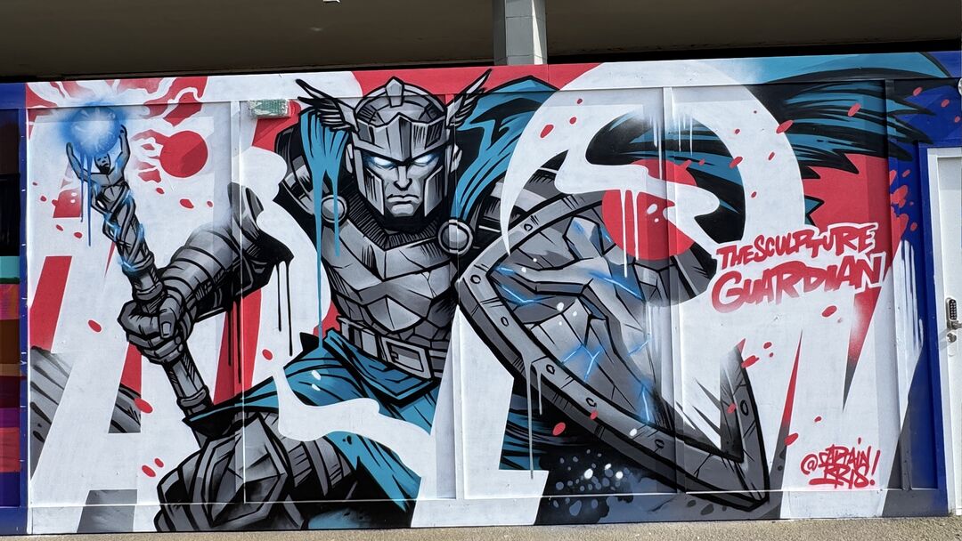 Sculpture Guardian by CAPTAIN KRIS, Harlow Town, West Gate