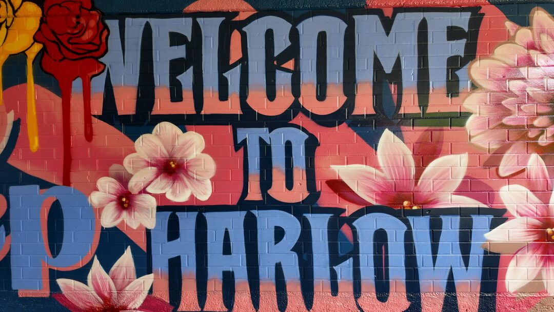 Welcome to Harlow by MurWalls, Third Avenue, Asda Underpass